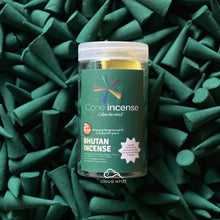 Load image into Gallery viewer, Bhutan Incense Cone-Energy Cleansing & Wealth Yellow/Green Tara (Kuegacholing)
