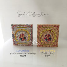 Load image into Gallery viewer, Bhutan Incense Cone - Riwo Sangchoe/ Sur/ Energy Cleansing(Green Tara, Zambala, Medicine Buddha, Guru Rinpoche)