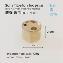 Load image into Gallery viewer, Incense holder - For TIBETAN Incense (Big + Small Incense holes) 香插~藏香插 (大孔+小孔)
