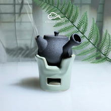 Load image into Gallery viewer, Anti-Epidemic Purification Powder + Mini Burner Set (Black Matt) 防疫粉 迷你熏香炉套装 (黑沙)