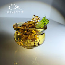 Load image into Gallery viewer, Wealth Bowl (Citrine color) 聚宝盆 (黄水晶色)5cm