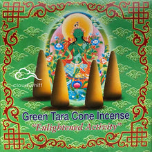 Load image into Gallery viewer, Tibetan Incense Cone - Guru Rinpoche, Medicine Buddha, Green Tara, Zambala, Chenrezig, Mahakala 塔香~莲师 药师 观音 度母 黄财神 大黑天