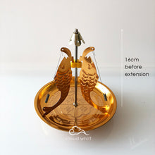 Load image into Gallery viewer, Big Incense Holder (3 Golden Fish) 24H 大香盘 金色三鱼