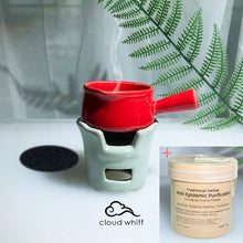 Load image into Gallery viewer, Anti-Epidemic Purification Powder & Mini Burner (Red) 防疫熏香炉套~迷你烧碳炉 (红)