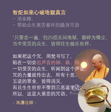 Load image into Gallery viewer, 【SG】吉祥咒轮挂 Auspicious Mantra hanging ornament/bell 智炬如來破地狱真言
