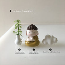 Load image into Gallery viewer, Zen Buddha I Guanyin statue + Cloud Aroma diffuser stone
