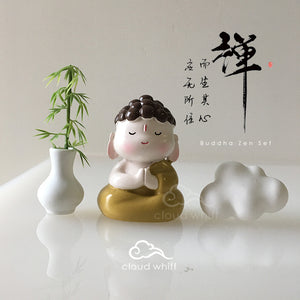 Zen Buddha I Guanyin statue + Cloud Aroma diffuser stone