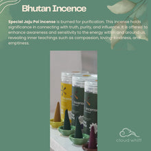 Load image into Gallery viewer, Bhutan Incense Cone-Energy Cleansing &amp; Wealth Yellow/Green Tara (Kuegacholing)
