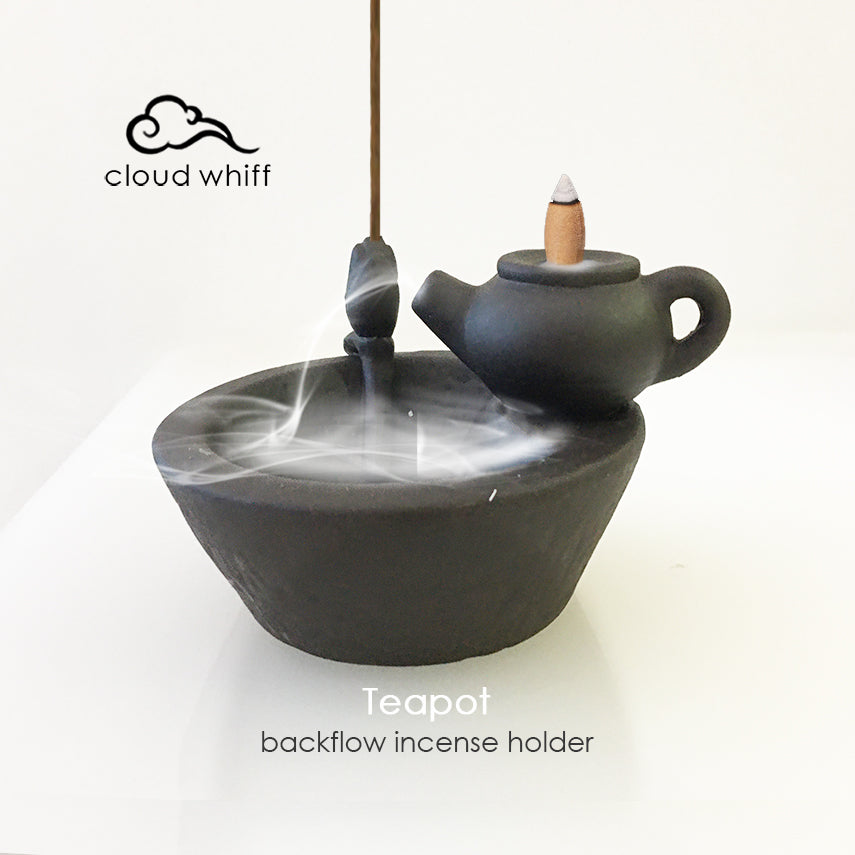 Backflow Cone Burner + Incense Holder - Teapot design