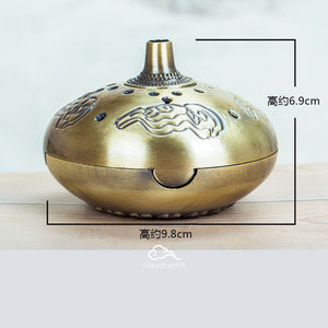 Incense Holder-Cloud Vajra (Copper Alloy) 香炉 祥云金刚权 (铜合金)