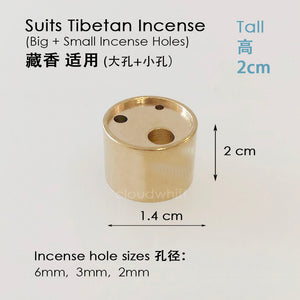 Incense holder - For TIBETAN Incense (Big + Small Incense holes) 香插~藏香插 (大孔+小孔)