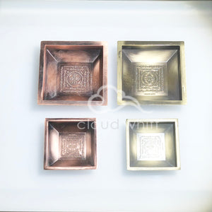 Smoke Offering Plate - Square Copper Alloy 烟供盘-四方铜