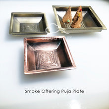 Load image into Gallery viewer, Smoke Offering Plate - Square Copper Alloy 烟供盘-四方铜
