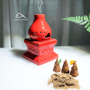 Smoke Offering Burner (Red Stupa) 烟供炉 (红佛塔）