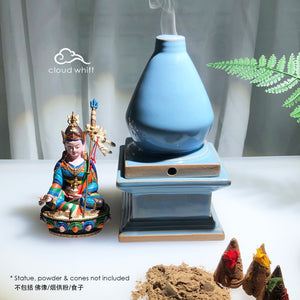 Smoke Offering Burner (Blue Stupa) 烟供炉 (清净蓝佛塔）