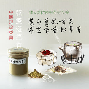 Traditional Epidemic Purification Incense Powder I Smudging I Frankincense, Angelica 避瘟净化香