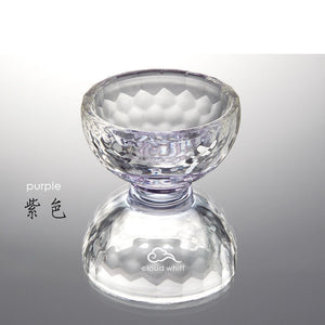 7-color Water Offering Crystal Bowls (Light Color）~ 7彩水晶供水杯 (幻彩浅色）