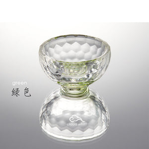 7-color Water Offering Crystal Bowls (Light Color）~ 7彩水晶供水杯 (幻彩浅色）