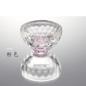 7-color Water Offering Crystal Bowls (Light Color）~ 7彩水晶供水杯 (幻彩浅色）