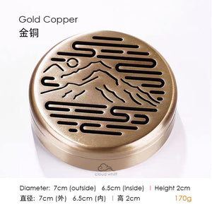 Incense Holder-Smoky Mountains (Gold Copper) 香炉~祥云山峦（金铜）