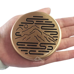 Incense Holder-Smoky Mountains (Gold Copper) 香炉~祥云山峦（金铜）