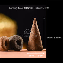 Load image into Gallery viewer, Tibetan Backflow Incense Cone - Healthy Incense -Labrang Monastery Medicine College 100% Natural
