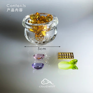 Wealth Bowl (Crystal Clear) 好彩头聚宝盆 (晶莹剔透）5cm